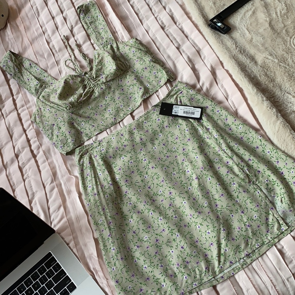 Motel Green Floral Set